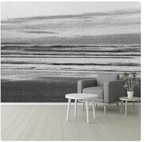vsdhlsidgl Benutzerdefinierte jede Größe Retro Schwarz Weiß Linien Foto Vliestapete für Schlafzimmer Wohnzimmer TV Sofa Hintergrund Wandkunst 3D Wandbilder * 430cm x 300cm (169,3x118,1 Zoll)