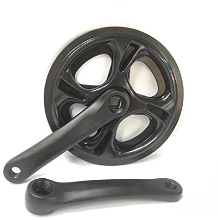 Skdvy Guarnitura Bici,Guarnitura Perno Quadro Pieghevole Bicycle Pope Pulpoptograno 152 Maniglia in Alluminio 42T Copertura Singola Dente Disco dello Foro Quadrato