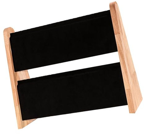 PEILINZE Armbandständer, Mehrzweck-Ständer, stabiles Holz, Schmuck-Zubehör für Halsketten und Armbänder, doppelstöckig, Organizer