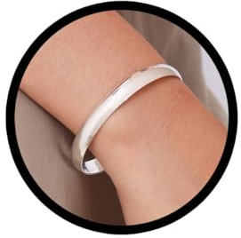 Eigso kvinnor 8 mm koppar öppna armband koppararmband vintage mode för kvinnor män present till henne, Koppar
