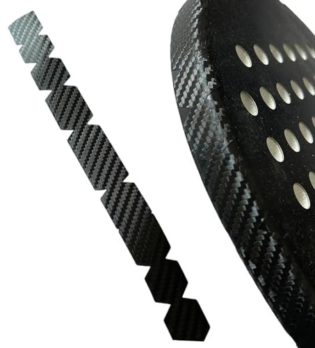 Bande de protection pour raquette de padel - 80 cm - Noir - Autocollant de protection sans plis - Protège les bords