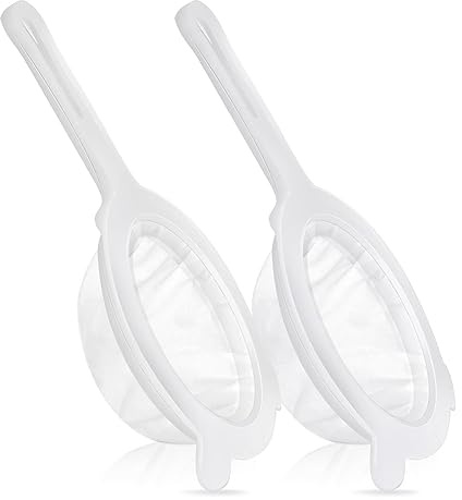 Pqahffowr 120/200 - Colino alimentare in plastica e nylon, 2 pezzi, per yogurt con manico per succo da cucina