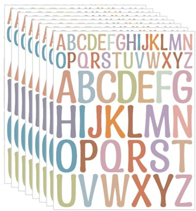 Armastuse 8 Hojas Pegatina Letras Grandes,Letras Adhesivas Pegatinas Alfabeto Pegatinas Vinilo Letras Impermeables Para Manualidades Letreros Carteles Ventanas Buzones AutomóViles