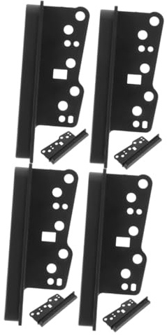 SHINEOFI Kit De Instalación De Radio Dash De Bezel De Montaje para Estéreo Trim para Radio Doble DIN Accesorio De Instalación para Automóviles 4 Piezas*2