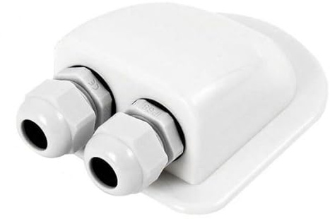 ALCXAZS Pannello Solare passacavo Passacavo in plastica Connettore per Scatola di Giunzione Ponte per Yacht Camper Camper Forniture per, Bianco