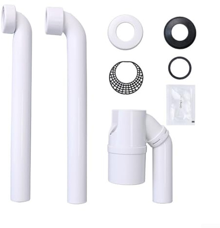 Siphon pour lavabo Geberit 90°/45° avec siphon et filtre à cheveux, bonde lavabo et lavabo, siphon de lavabo, bonde de salle de bain (45°)