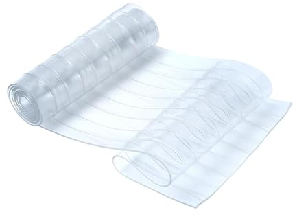Ysyqkn Hundeklappe PVC Türvorhang Haustierklappe Ersatzstreifen für Hundehütte DIY Türstreifen Geruchlos Wetterbeständig Transparent für Hundehalter Hausumge, S, Weiß