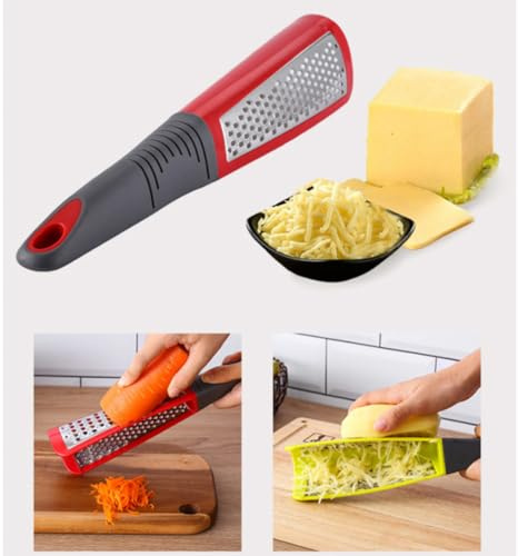 ibasenice Râpe à Légumes en Acier Inoxydable Multifonctionnelle, Facile à Nettoyer, Poignée en Plastique, Ustensile Cuisine Créatif pour Fruits et Légumes Couleur Couleur Aléatoire