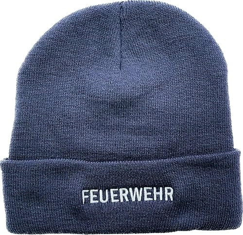 Atmungsaktive Pudelmütze Feuerwehr Silber gestickter Schriftzug, 3M-Thinsulate Insulation