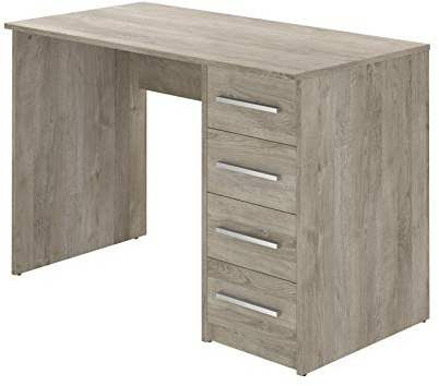 Amazon Basics Rectangular Idro Modern - Escritorio con 4-cajones, 56 x 110 x 73 cm (Efecto Roble) (Antes éramos Movian)
