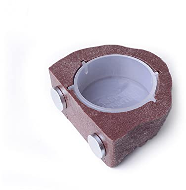 WANGCL Futternapf für Reptilien, langlebig, für Reptilien, Futternapf, Aufhängung für Eidechse, Chamäleon, Spinne, Gecko, Braun