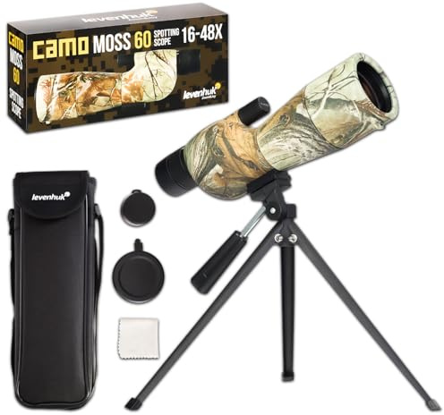 Levenhuk Camo Moss 60 Tubkikare med Stativ, 16–48x Zoom, Kamouflage