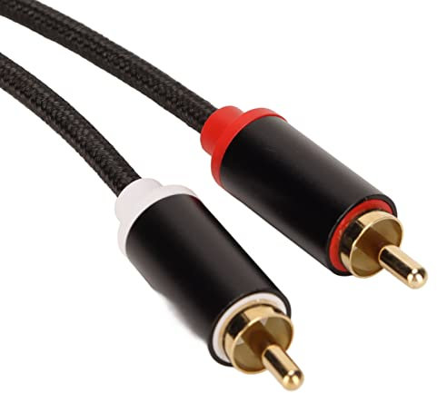 Cavo da 3 Pin XLR Maschio a 2 RCA, Separazione del Suono in Uscita Stereo Dual RCA, Che Fornisce Una qualità del Suono HiFi in Formato Non Bilanciato, Segnale Chiaro Compatibile con Mixer(2M)