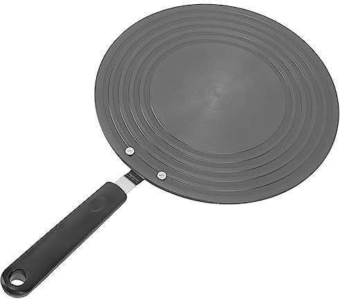 Wifehelper Placa Difusora de Calor Placa Adaptadora de Inducción de Acero Inoxidable con Mango de Extracción Utensilios de Cocina Anillo de Cocción a Fuego Lento Placa de Placa de Inducción (28cm)