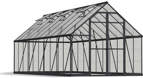Canopia by Palram - Serra da giardino Bilancia, 14,8 m² (grigio), telaio in alluminio, pannelli in policarbonato, resistente ai raggi UV