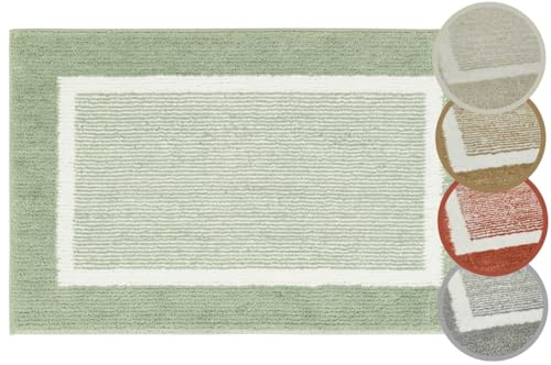andiamo Badmatta halkfri maui – badrumsmatta mjuk och fluffig – duschmatta för badrum badmatta halkfri tvättbar 60 x 100 cm salvia
