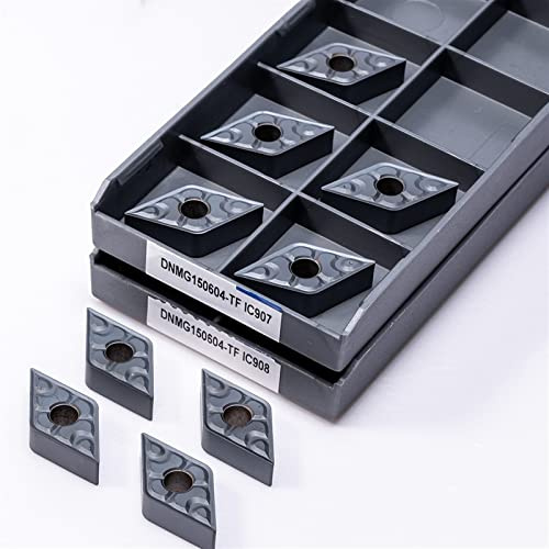 CNC-Hartmetall-Einsätze, 10 Stück, Hartmetall-Einsätze, Drehmaschine DNMG150604-TF DNMG150608-TF IC907 IC908, Drehwerkzeug, Schneiden, CNC-Werkzeuge, DNMG 150604, 150608, CNC-Drehmaschinen-Einsätze