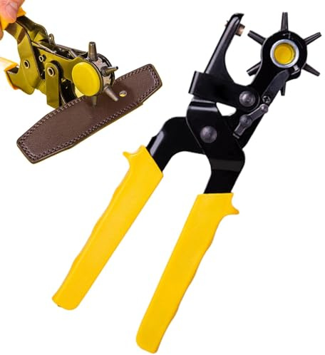 Leder Stanzzange, Leder Stanzer Set | Tragbares Gürtellocher Set - Robuster Stoffstanzer | Professioneller Gürtellocher