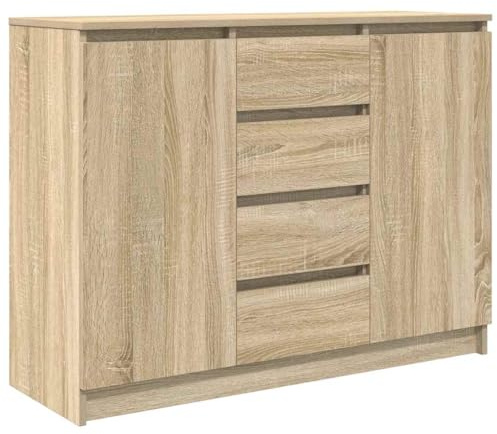 vidaXL Sideboard mit Schubladen Sonoma-Eiche 100,5x35x76 cm