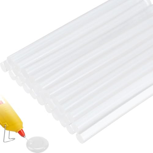 GHPKOTW 20 Bâtons De Colle Chaude 7X100Mm, Bâtons De Colle Chaude Transparents, Colle Chaude pour Pistolet À Colle, Bâtons De Colle pour Bricolage Réparation Décoration