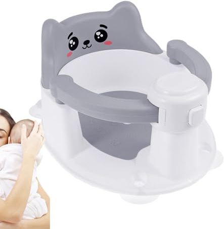 Yulokdwi Asiento de Baño para Bebé,Asiento Antideslizante Para Bebés | Silla de Baño con Ventosas para Bebés de 6 a 24 Meses Familias con Conciencia de Seguridad Padres Primerizos | Seguridad para