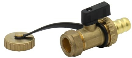 Heatrae Sadia Drain Valve, 1/4 Turn Large UNV, 95605051