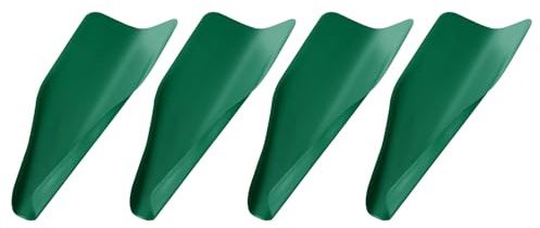 QUARKZMAN 4 Stück Ablauftrichter Öltrichter 37.5 x 17.5cm Flexibel Grün | Öl-Ablauftrichter, Weiches Leder, Wiederverwendbar, Für LKW Motorräder Autos