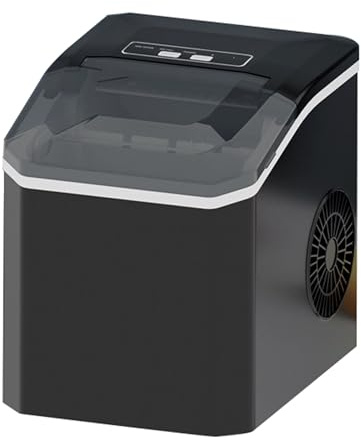 Máquina De Hielo De Encimera Doméstica, Máquina De Hielo Automática Portátil, Sensor Infrarrojo, Autolimpieza, Tamaño De Hielo Regulable, 14,5 Kg/día, bajo Consumo, Oficina, Dormitorio, Camping(G)
