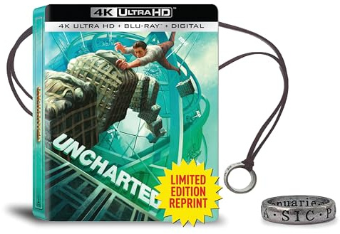 Uncharted (Limited Edition Steelbook) [4K UHD + Blu-ray + Digital] [Region Free] [Blu-ray]