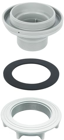 Pool-Gewinde-Siebanschlussmutter, Unterlegscheibensatz 10744 10256 10255 für Intex oberirdische Schwimmbadschlauchverbinder, Ersatzteil (10744 x 1,10256 x 1,10255 x1)