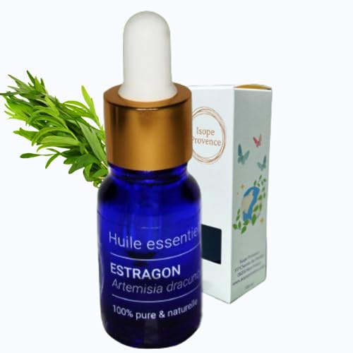 Isope Provence Huile Essentielle Estragon 30 ml – Direct producteur France, Drôme Provençale - 100% Pure & Naturelle - Aromathérapie & Bien-Être, Diffuseur & Usage Culinaire