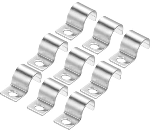 QUARKZMAN 60 Stück Rohrschellen Edelstahl- Befestigungsschelle Schlauchschnalle Kabelschellen | Rohrhalter für Rohrdurchmesser Ø 9-10mm