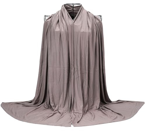 Ever Bloom Kopftuch Damen Hijab für muslimische Frauen lang- Muslim Kopfbedeckung Schal Atmungsaktiv - Premium 190 x 70 cm, Schal Farben:Moka