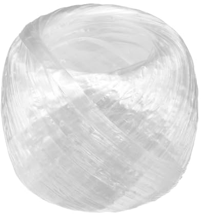 M METERXITY Cuerda de Poliéster Nylon Plástico 4cm Ancho 310M Longitud Rollo de Cuerdas Plásticas para Hogar Manualidades/Jardinería/Embalaje/Transporte [1017FT/12204 Blanco]