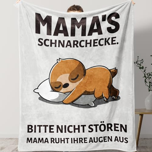 KAAYEE Mama Geschenk Weihnachten, Kuscheldecke Geschenke für Mutter zum Geburtstag Weihnachten Valentinstag Muttertag, Geburtstagsgeschenk Ostergeschenke Muttertagsgeschenk Weiße