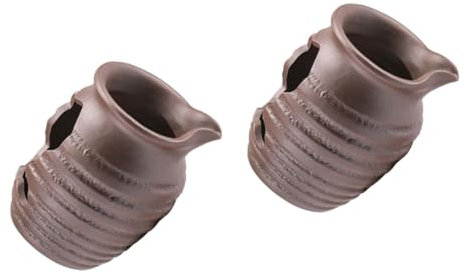 Milisten 2pcs Ceramic Jar Water Fountain Garden Water Feature Decorative Waterfall Jar