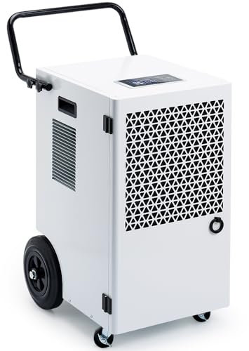 Megonia 120 L/Tag Elektrischer Luftentfeuchter Raumentfeuchter für Keller: Leistungsstarkes Entfeuchtungsgerät Groß mit 7L Wassertank 24-Stunden-Timer für Badezimmer und Räume bis 300m³/600 m³