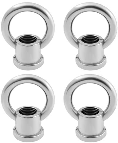 SG Store 4pcs Plata Tuercas de Ojo M10x1,0 de 29x35mm Aptas para Lámparas de Cristal Candelabros Lámparas LED Y Candelabros Tradicionales Carga Máxima de 15kg