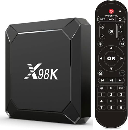 Android TV 13.0 X98K 4GB RAM 32GB ROM RK3528A CPU Quad Core Arm Cortex A53 Support 2.4/5.0GHz WiFi6 BT5.X 4K 100M Ethernet USB 3.0/2.0