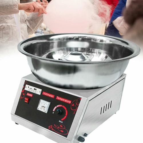 HOTAPEPU Machine à Barbe à Papa Professionnelle Commerciale, avec Plateau en Acier Inoxydable, pour événements de Mariage, Restauration électrique Commerciale~/