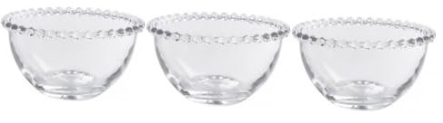 Veemoon 1 Pièce Assiette Creuse En Porcelaine Élégante Pour Légumes Et Flocons D'Avoine - Design Perle - Verre Transparent Idéale Pour La Table Moderne