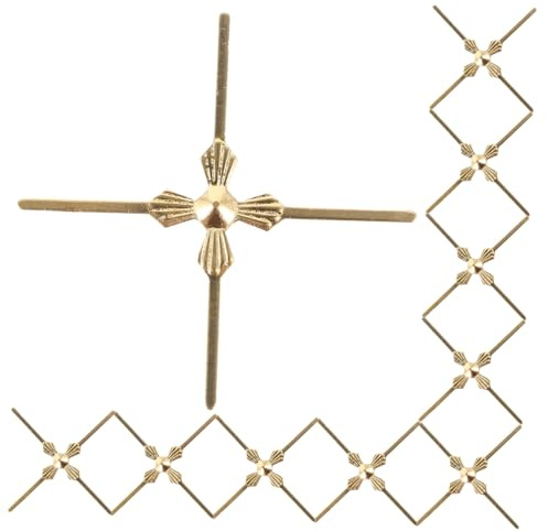 CANIGHT 100 Piezas De Localizador De Conectores De Metal, Conectores Cruzados, Hebillas De Cuentas De Cristal, Hebillas De Cuentas De Lámpara De Cristal, Conector De Hebilla Cruzada,