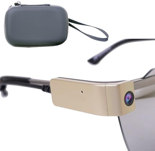 SNBGRYE Occhiali con Telecamera, Occhiali con Telecamera 1080P HD, Microfono Incorporato, Campo Visivo di 88°, Obiettivo di Registrazione Audio E Video, per Guida, Escursionismo,B