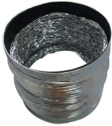 GETAJGHSD High-Temperature Aluminum Foil Duct Hose 100mm x 1.5m Exhaust Ventilation Pipe for HVAC Dryer and Air Conditioner