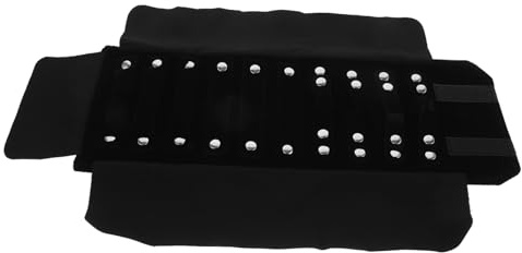 FUNNETOYU Portagioielli Arrotolabile Da Viaggio Leggero, Custodia Compatta Per Collane e Anelli, Organizer Da Viaggio Elegante Per Gioielli, Borsa Portagioie Per Donna e Regalo