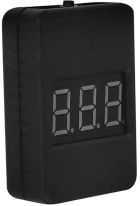 FUNNETOYU Digital Lithium Battery Capacity Checker Low Voltage Alarm Battery Tester Tool with LCD Display for Rc Models Construction Easy Voltage Monitoring and Protection