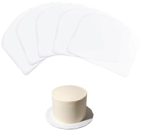 5 Pcs Transparent Cake Cream Scraper, Flexible Plastic Cake Scraper, Decorating Clear Icing Smoother for Cake Decoration Sculpting & Modeling Tools Decorating Tools
