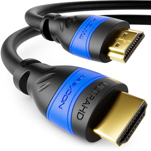 deleyCON 8m HDMI Kabel 2.0a/b - High Speed mit Ethernet - UHD 2160p 4K@60Hz 4:2:0 HDCP 2.2 ARC CEC Ethernet 18Gbps 3D Full HD 1080p Dolby - Schwarz