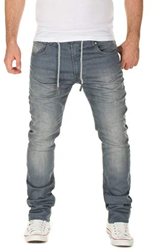 WOTEGA Noah - Herren Jeans - Sweathose in Jeansoptik - Männer Jogging Jeans Slim