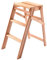 House Collection, Scaletta in Legno Naturale, 3 gradini, 38x58x64,5 cm